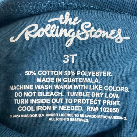 The Rolling Stones Tshirt Tee Boys Size 3T Blue America Flag Tongue - Picture 6 of 6
